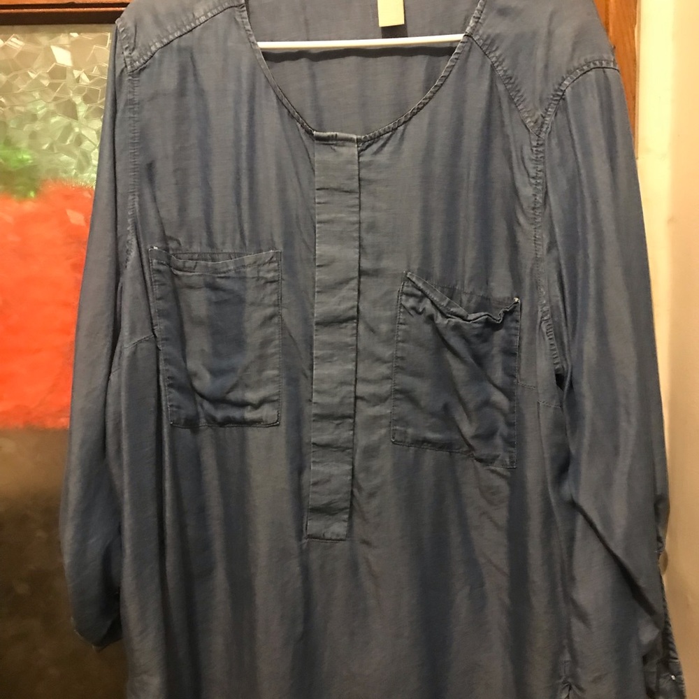Blue loose blouse